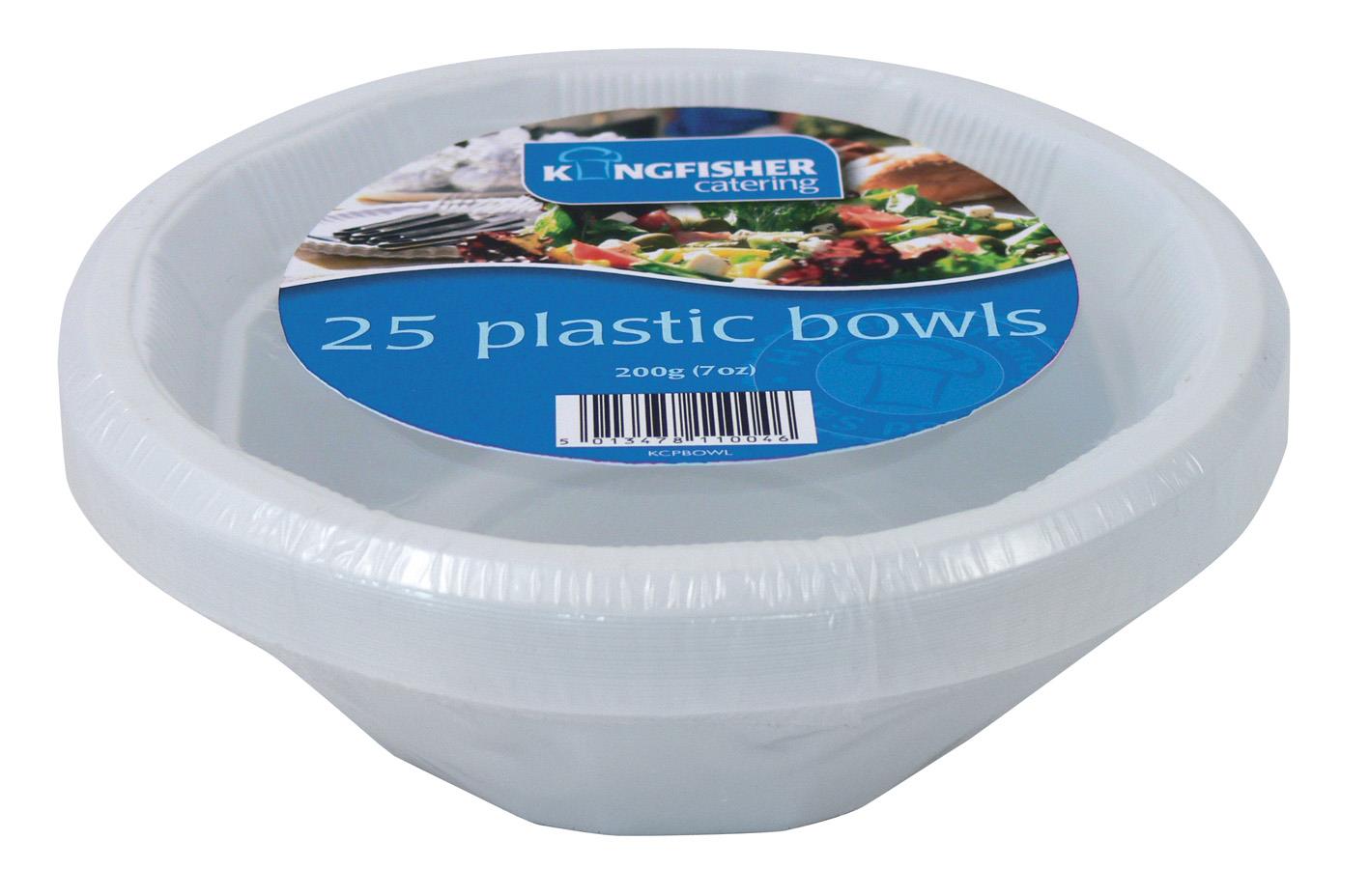 (image for) 6" ( 15cm ) White Plastic Disposable Bowls 15 Pack